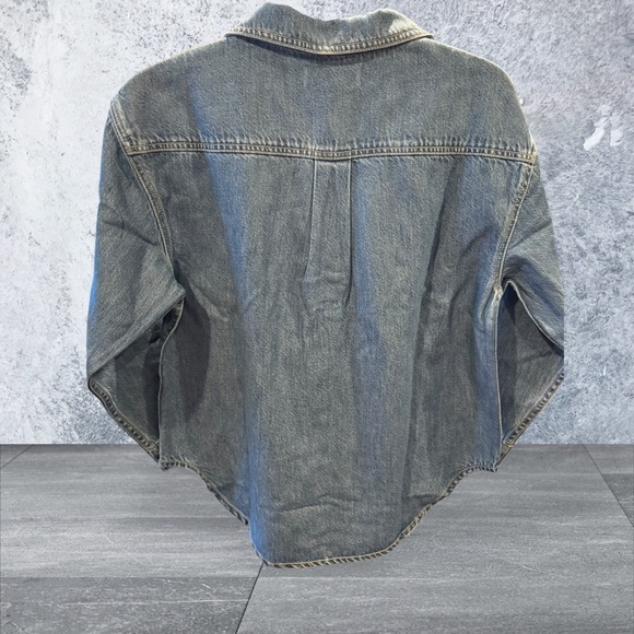 Madewell Popover Denim Top NWT - Picture 3 of 4